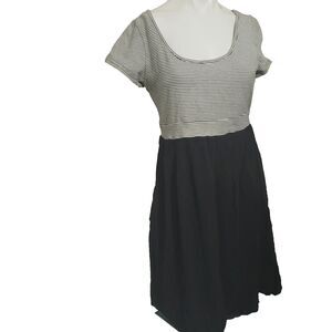 Torrid size 0 Large dress shift striped colorblock stretch pockets pleated